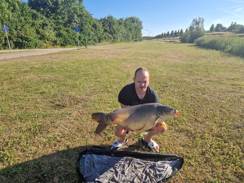 Spiegelkarper van 15 kilo